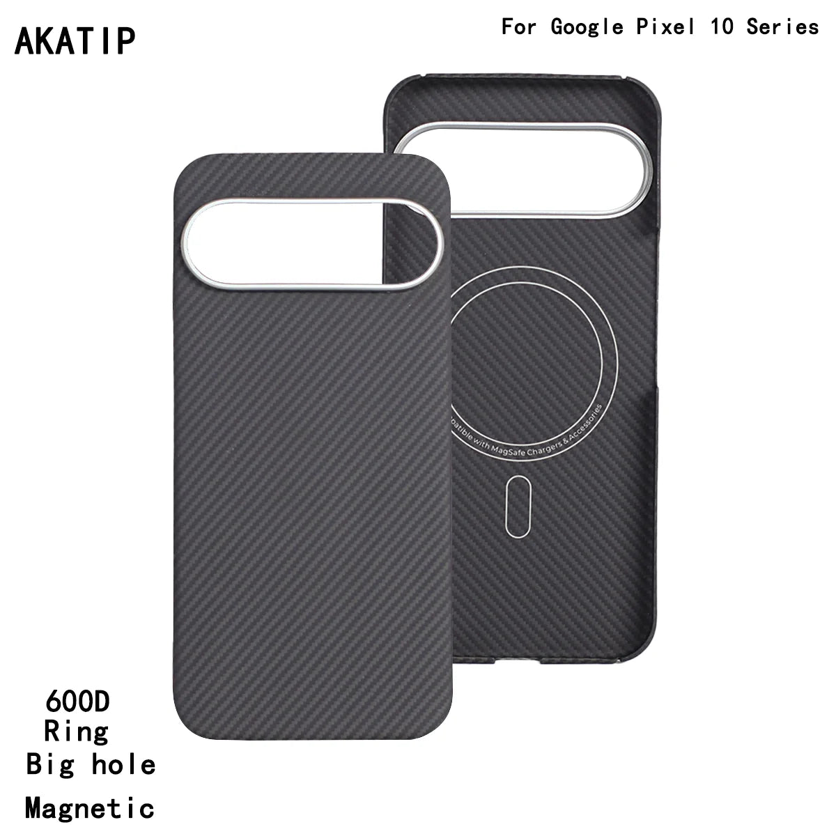 Google Pixel 10 Pro XL Carbon Fiber Case | Ultra-Thin Protection 600D Ring Big hole M Tidesmit