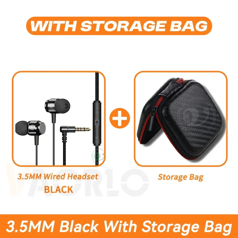 Metal Magnetic Gaming Earbuds 90° L Elbow Digital Type-C/3.5MM AUX 9D Surround HIFI Heavy Bass Music Headset For Samsung Android 3.5MM Black With Bag Tidesmit