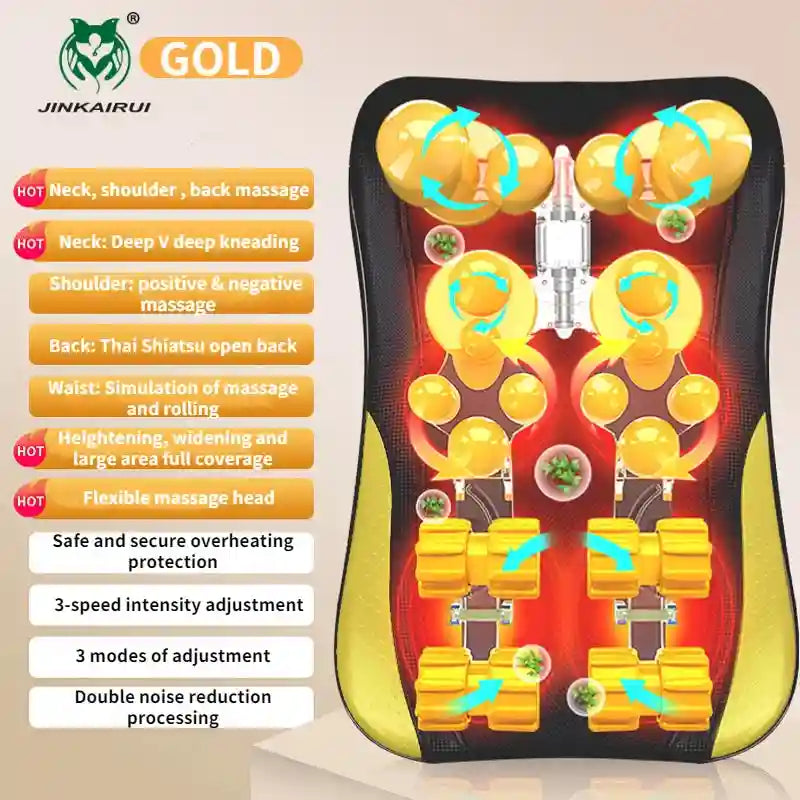 Electric Shiatsu Massage Roller for Deep Tissue Back and Neck Relief Massage Roller JC-10SJ Tidesmit
