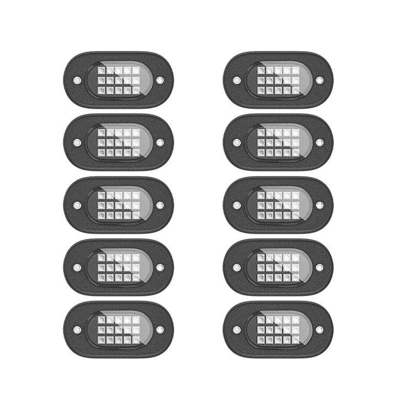 LED Rock Lights for Trucks | 4-12 Pod RGB App-Controlled Underglow Kit Tidesmit