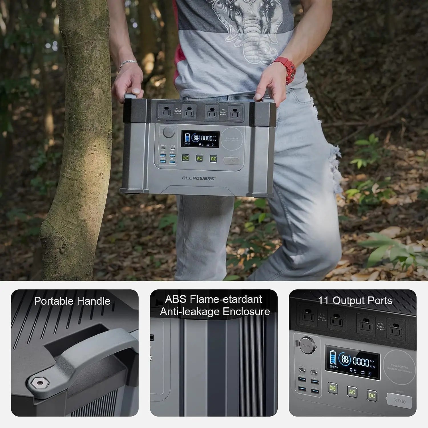 Tidesmit 2400W Portable Solar Generator | 1451Wh High Capacity Power Station Tidesmit