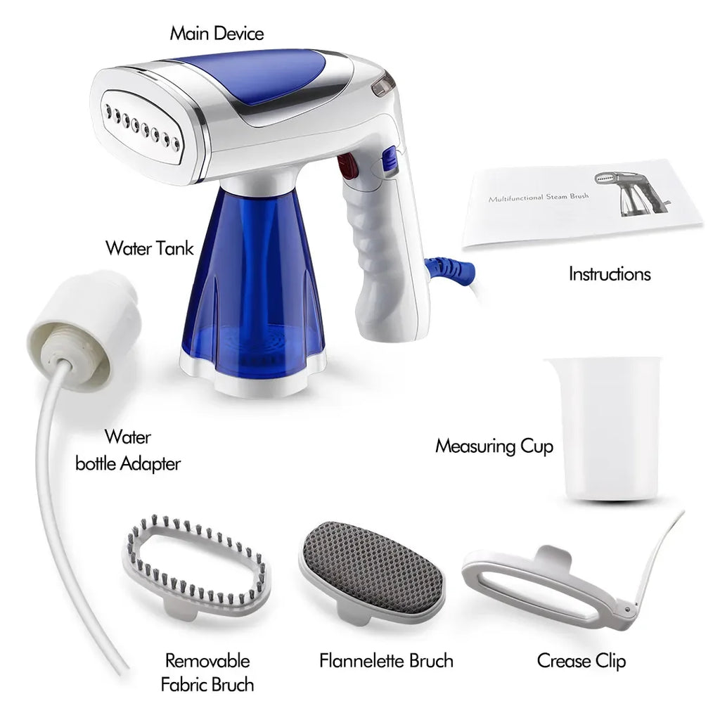 Tidesmit 1600W portable foldable garment steamer for efficient fabric wrinkle removal and easy travel steaming
