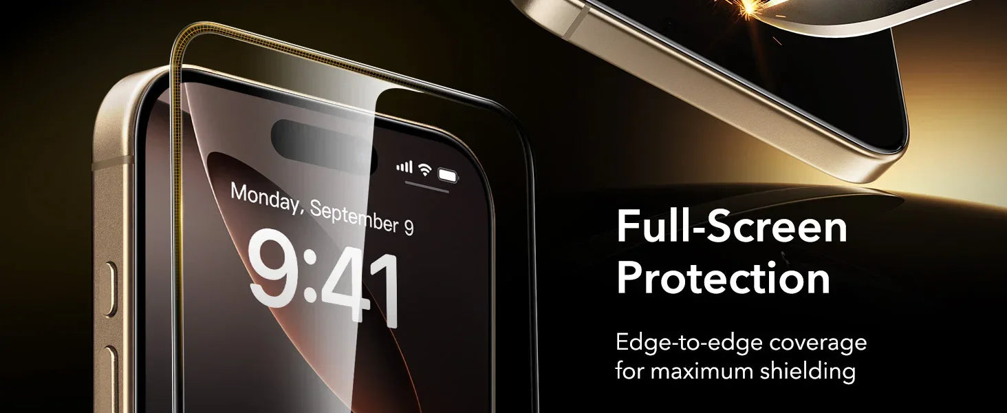 iPhone 16 Pro Max Screen Protector 3 Pack - 9H Tempered Glass Tidesmit