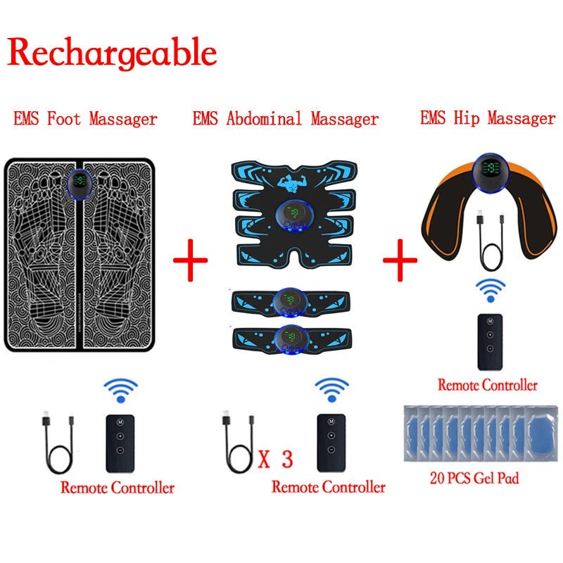 EMS Muscle Stimulator for Abdominal Toning and Body Shaping - TYPE01 Body Shaping Massage Equipment TYPE05M01 Tidesmit