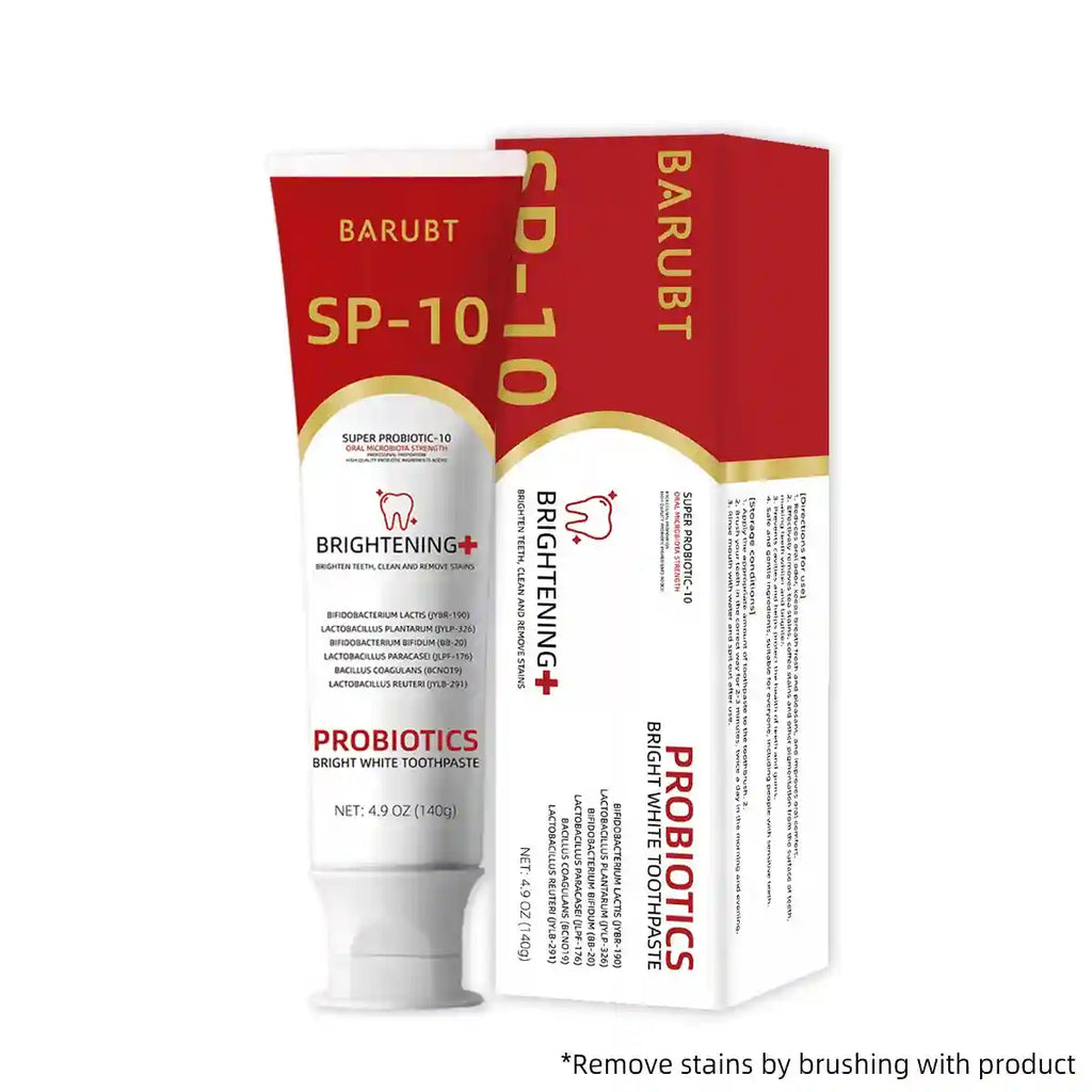 Tidesmit BarUBT probiotic teeth whitening toothpaste for enamel care and natural smile brightening