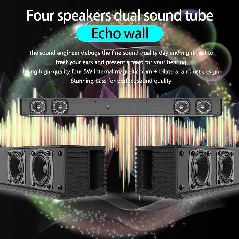 Wireless Bluetooth Sound Bar Speaker System Super Power Sound Speaker Wired Wireless Surround Stereo Home Theater TV Projector