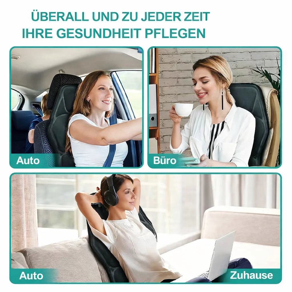 Massage Seat Cushion with Heat & Vibration - Electric Muscle Relief Massage Cushion Tidesmit