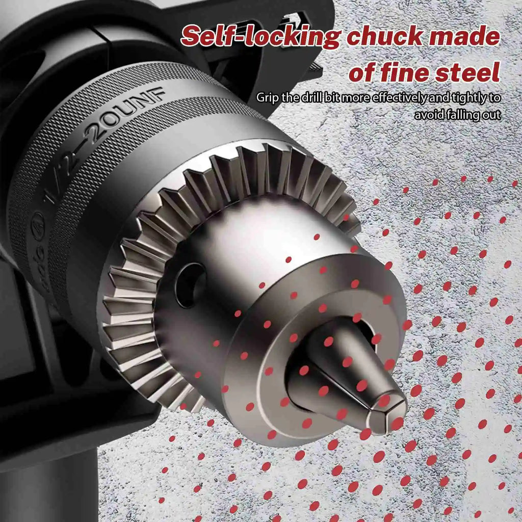 0-3000RPM Brushless Electric Screwdriver Drill 13mm Metal Keyless Chuck Wireless Drilling Machine Household Industrial Repair Tool