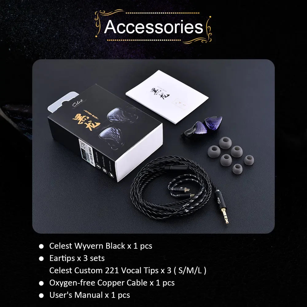 Celest Wyvern HiFi Wired IEM Earphones With Microphone | Tidesmit Tidesmit