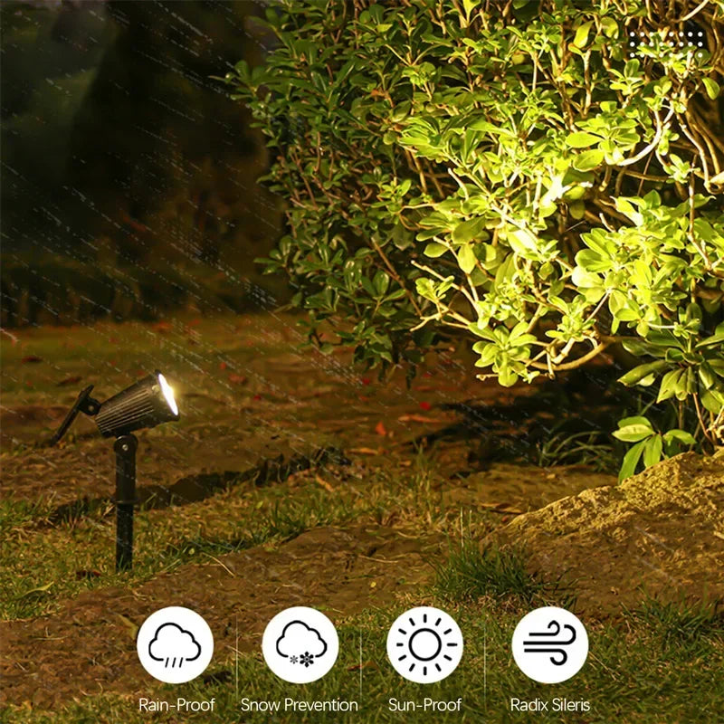 2/9LED Solar Spot Light Outdoor Waterproof Spotlights Solar Garden Lights Landscape Lighting Decoration Pathway Lawn Lamp