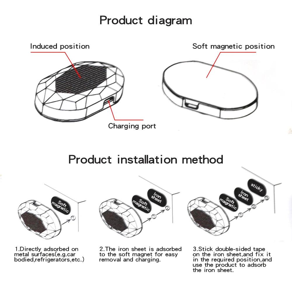 RGB Car LED Interior Lights - Voice Controlled 4-Piece Set by Tidesmit Tidesmit