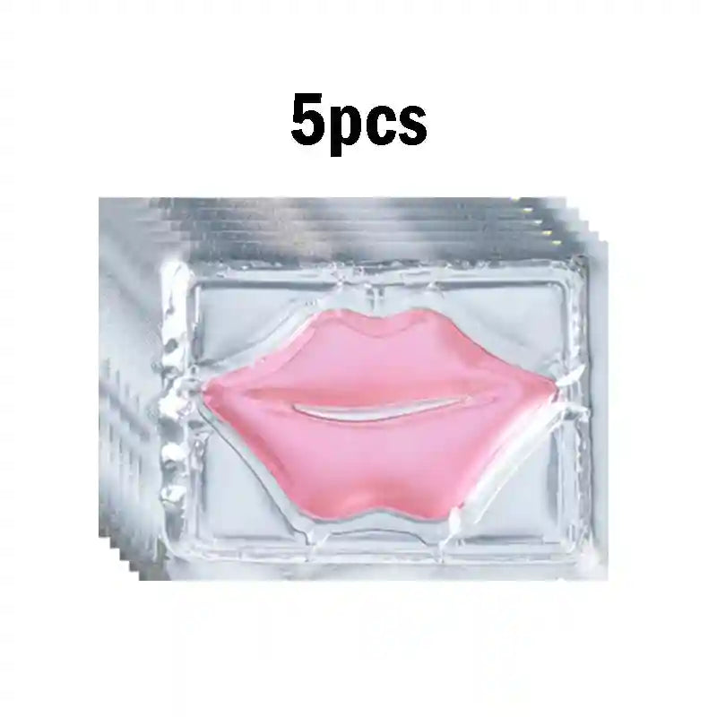 Crystal Collagen Lip Mask - Hydrating Lip Treatment for Plump Lips Lip Care Pink 5pcs Tidesmit