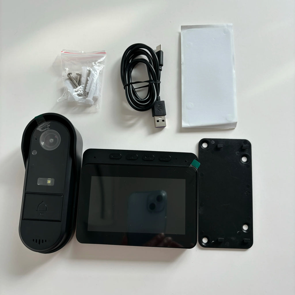 Wireless intercom Doorbell HD Night Vision 4.3in lPs screen Waterproof Visual Doorbell camera smart Home security Video By Bell