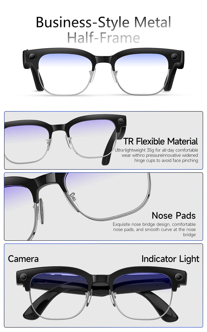 Smart Glasses with 4K HD Camera & Spatial Audio | Tidesmit Tidesmit