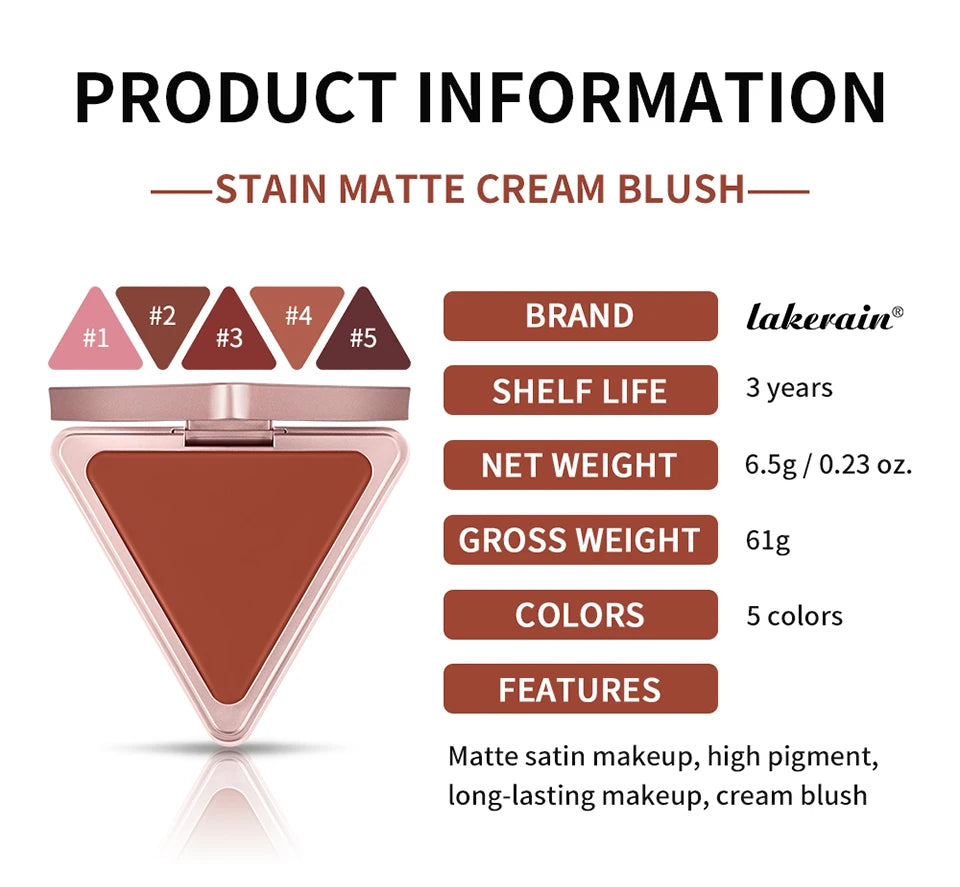 Tidesmit Higher Standard satin matte cream blush long-lasting natural face makeup texture close-up