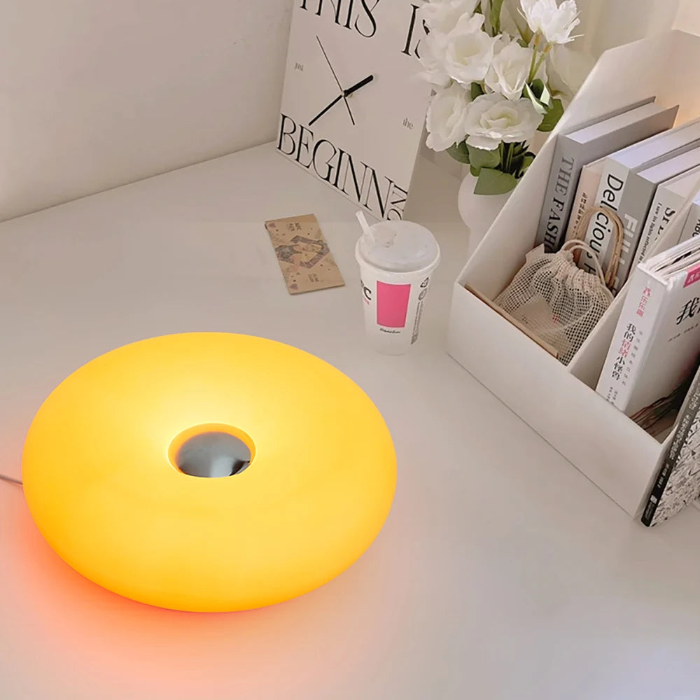 Bauhaus Ring Light: Minimalist Adjustable LED Table Lamp for Content Tidesmit