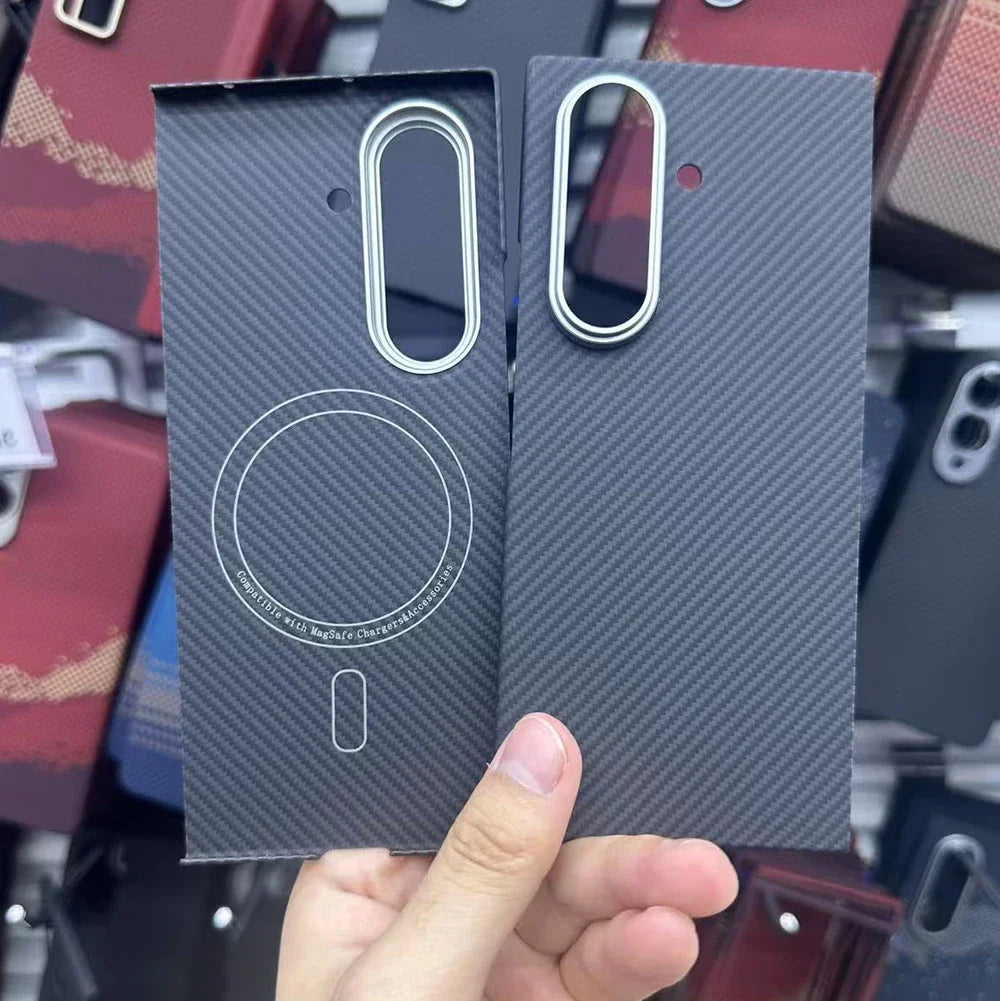 Samsung Galaxy Z Fold 7 Carbon Fiber Case - Slim Magsafe Cover Tidesmit