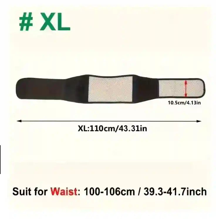 Back Massage Belt with 20 Magnets - Adjustable Waist Support (Black) Back Massage Instrument Tidesmit