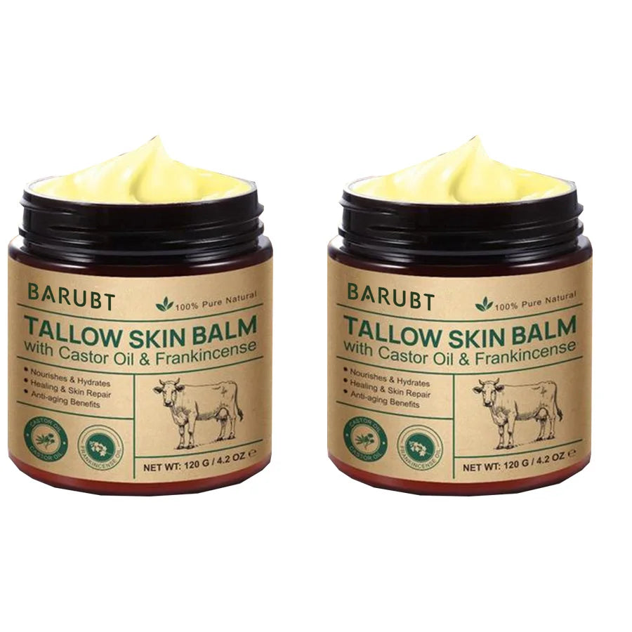 Natural Tallow Face Moisturizer Beeswax Grass-Fed Whipped Tallow Honey Cream Moisturizing Nourish Fast Absorbing Body Skin Care