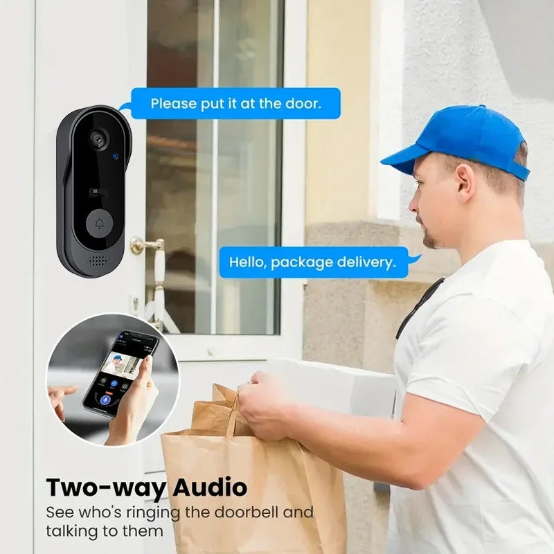 Tuya Doorbell With Camera Wireless Bundle Doorbell Smart Home WlFl HD Outdoor Phone Camera Security Video Intercom Night Vision