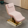 Electric Beauty Bed with 3 Motors and Gold Stainless Steel Base Massage Chairs Pink three motors Tidesmit