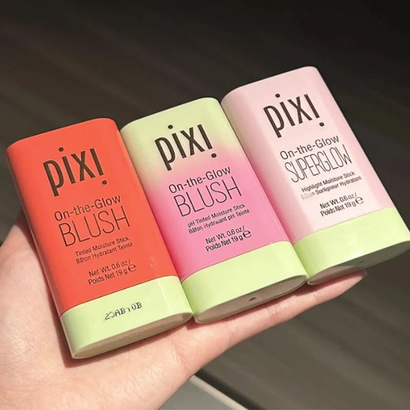 Tidesmit PIXI 3in1 waterproof blush stick texture close-up matte cream contour for Korean face makeup looks