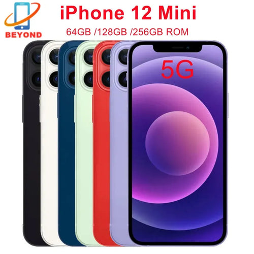 5G unlocked 5.4-inch OLED smartphone, purple front with multiple color backs shown