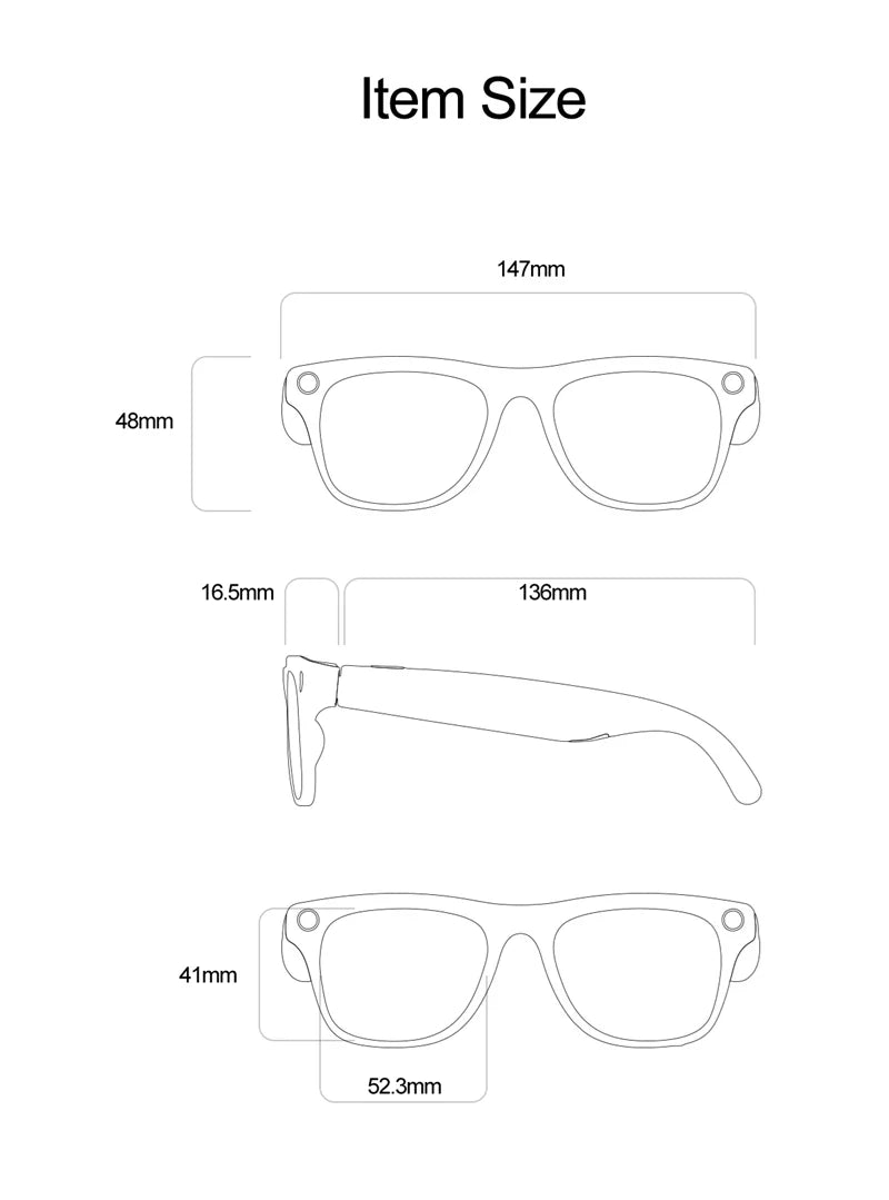 AI Smart Glasses with 8K Camera and Spatial Audio - Tidesmit Tidesmit