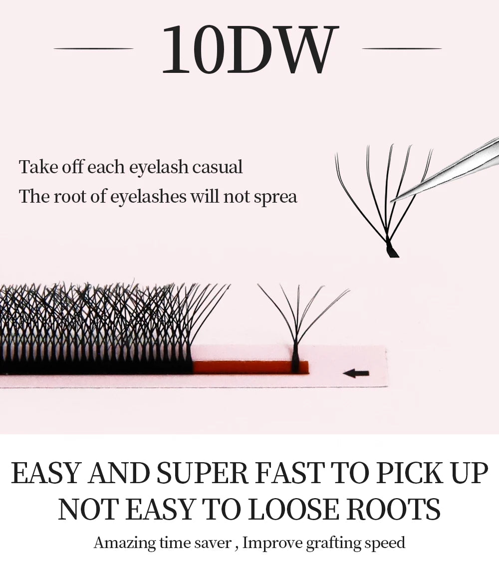 W Style Premade Volume Fans - Professional Faux Lashes by Tidesmit False Eyelashes Tidesmit