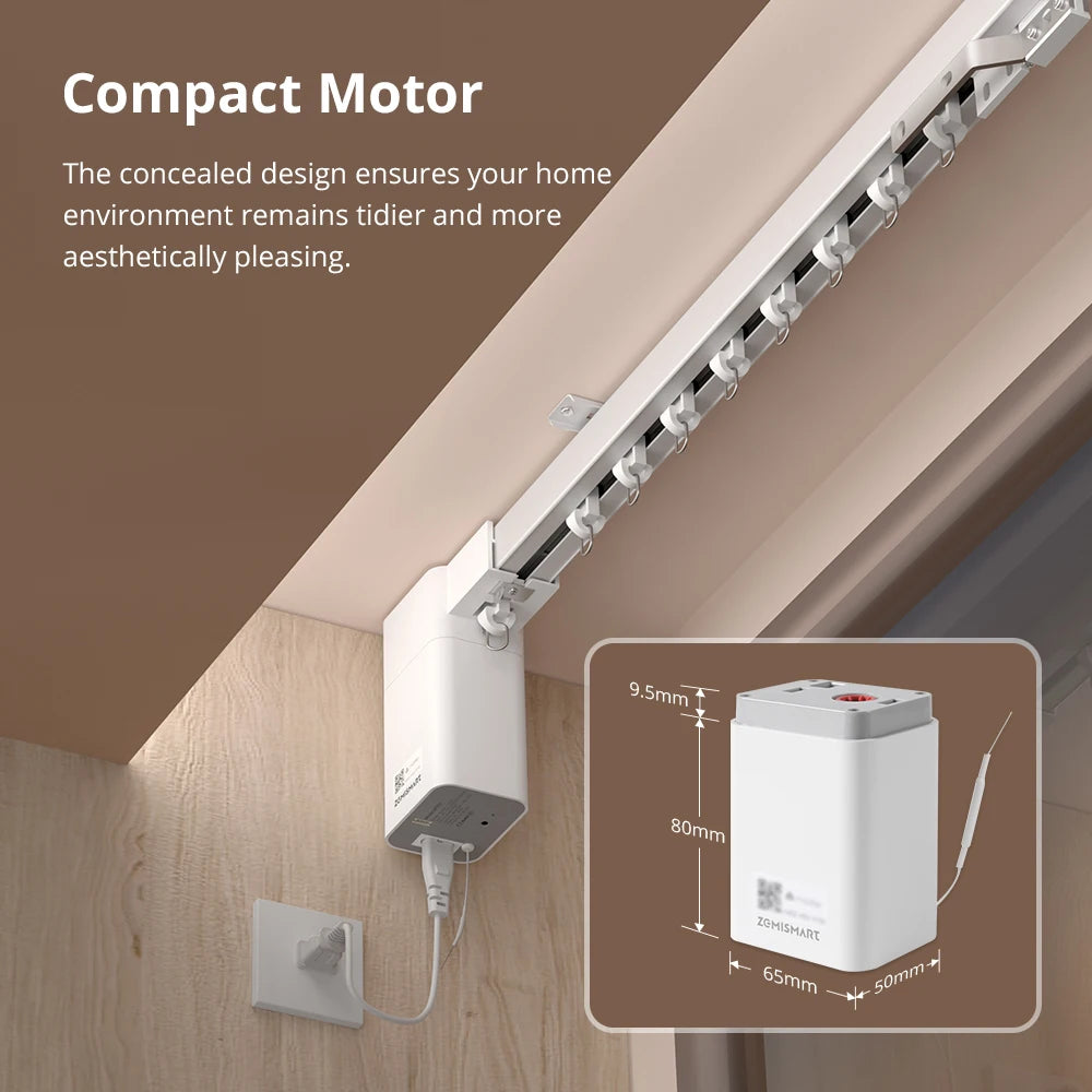 Matter Thread Smart Electric Curtain Motor for Automated Home Track Systems Tidesmit