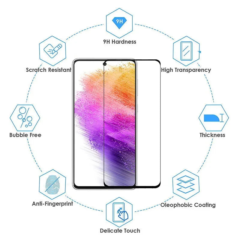Samsung Galaxy A55 Screen Protector - 9H Tempered Glass 4-Pack Bundle Tidesmit