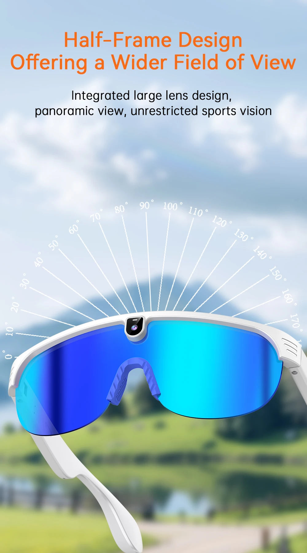 Tidesmit Smart Cycling Glasses with HD Camera and Spatial Bluetooth Audio Tidesmit