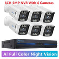 MOVOLS 8CH 5MP 8MP POE Security Camera System Two Way Audio 8MP NVR Kit CCTV Outdoor IP Camera H.265 P2P Video Surveillance Set