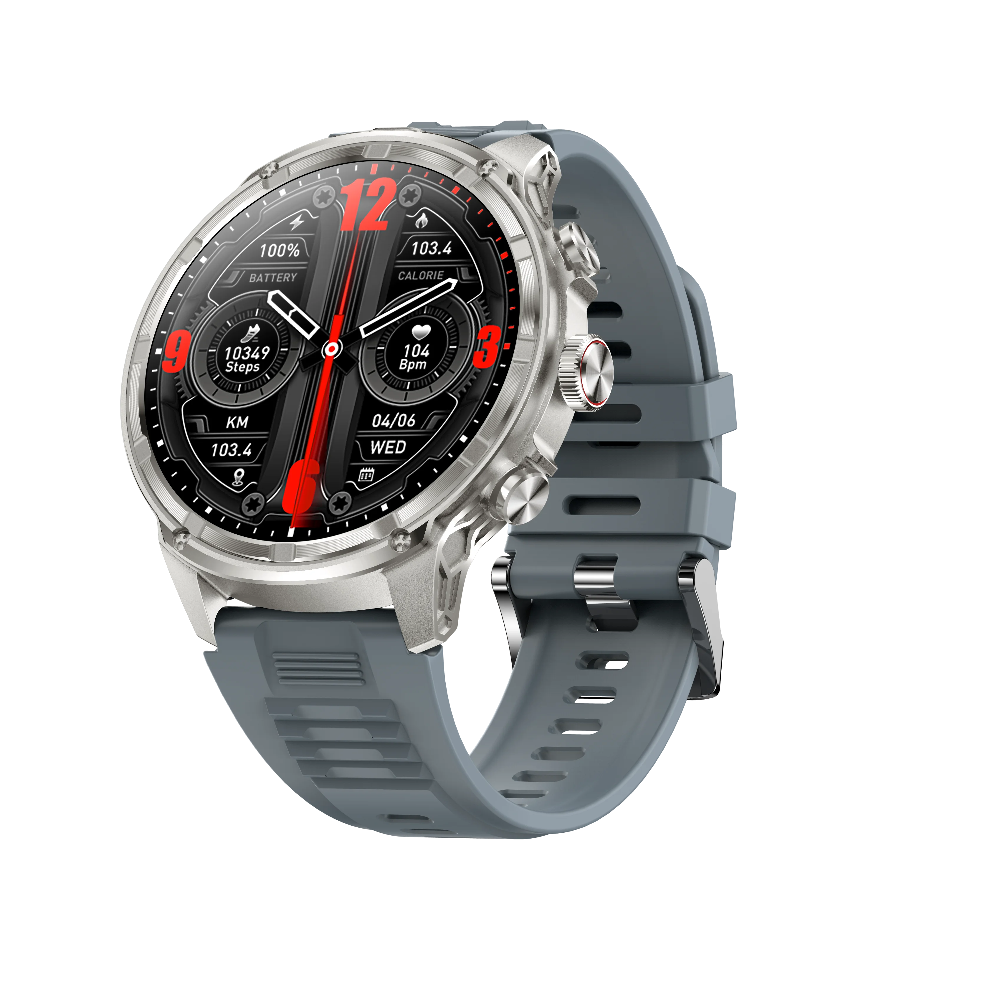 YLL-V99 High Quality IP67 Waterproof 1.85 Inch Smart Round Sports Watch Sleep Tracker Fitness Gift for Friends