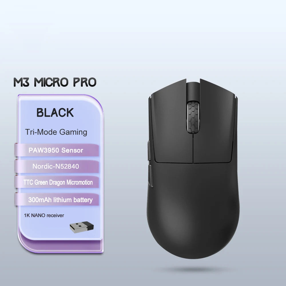 Darmoshark M3 Micro V2 Wireless Gaming Mouse Double 8k Nordic N54L PAW 3950 30000 DPI  Small Hand  Macro Game Mouse Lightweight