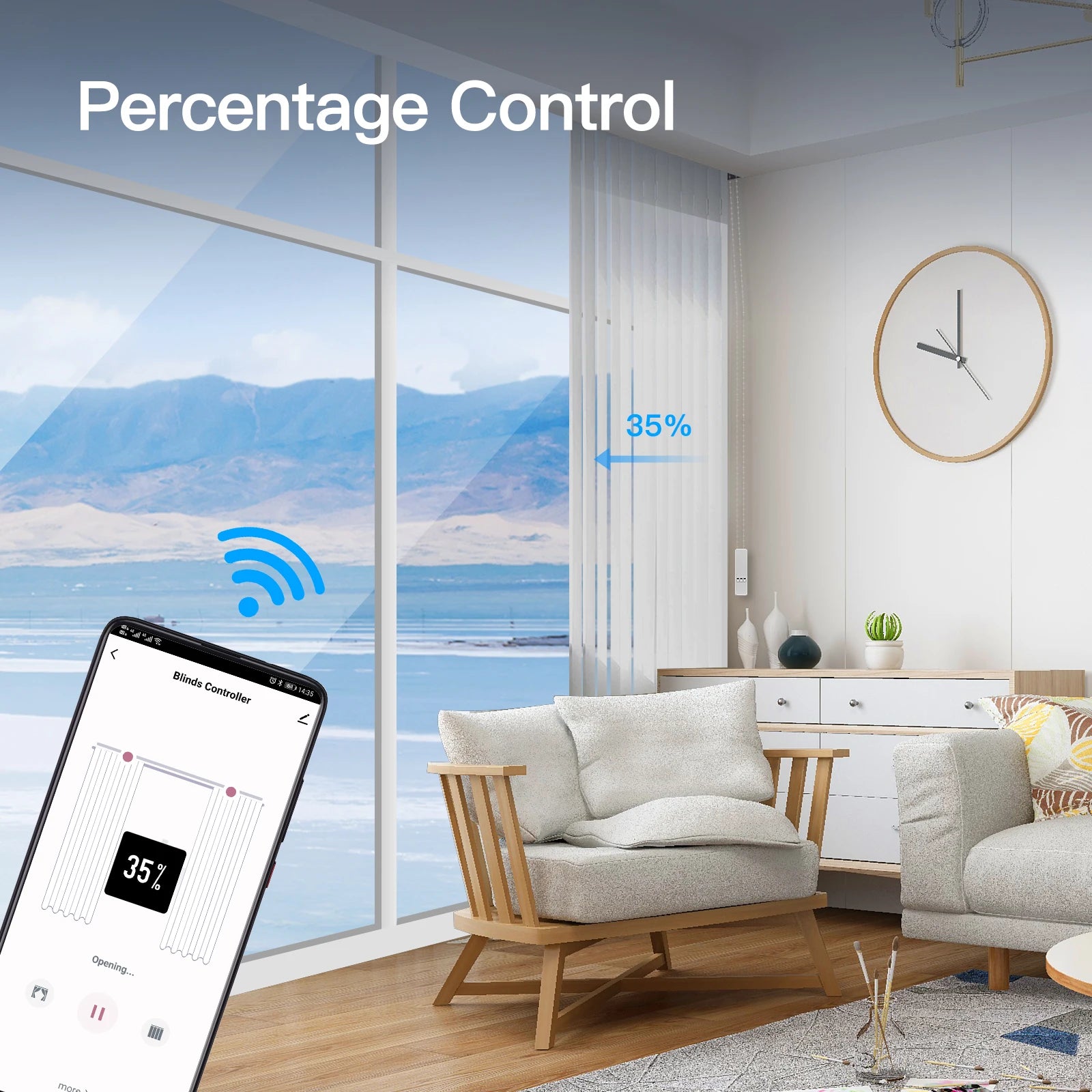 Smart WiFi Roller Shade Drive Motor Kit - App & Voice Control Tidesmit