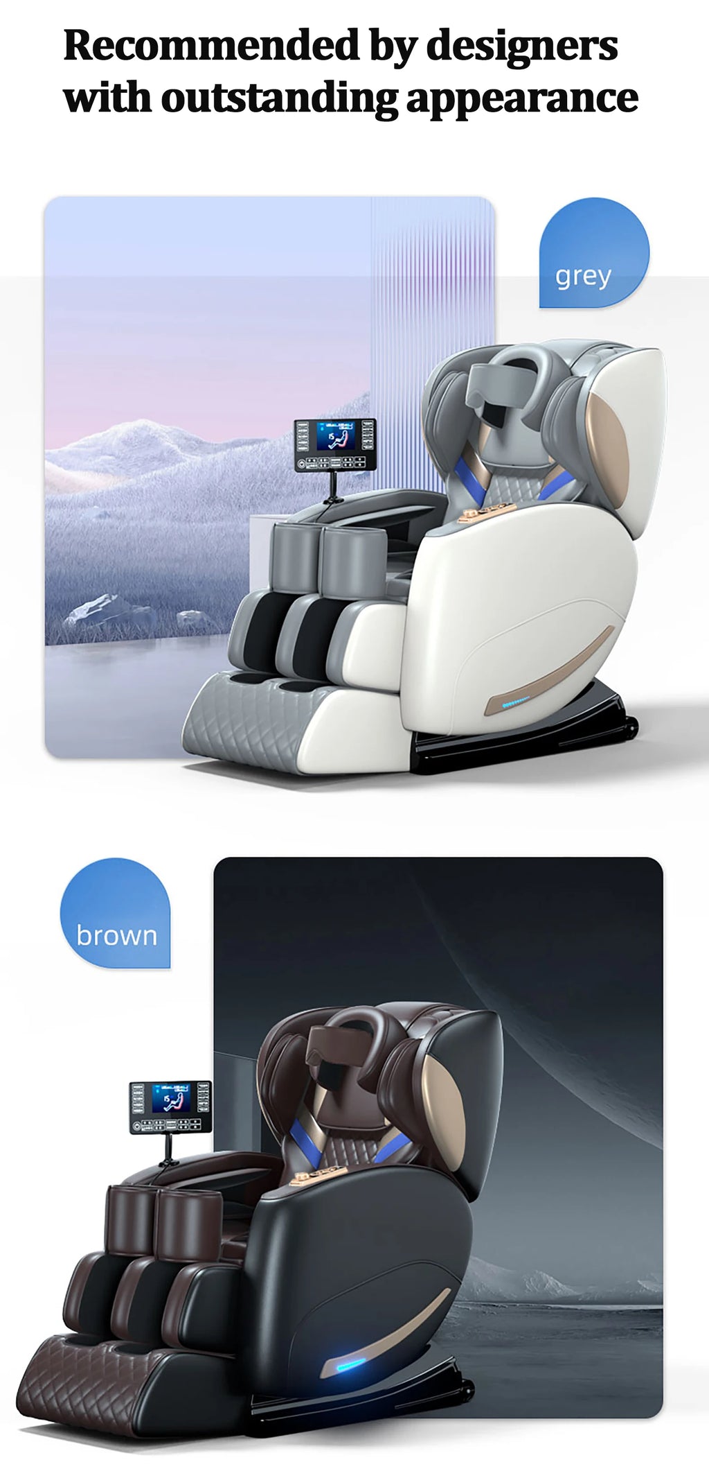 Massage Chair Zero Gravity Recliner with Heat Therapy & Bluetooth Massage Chairs Tidesmit