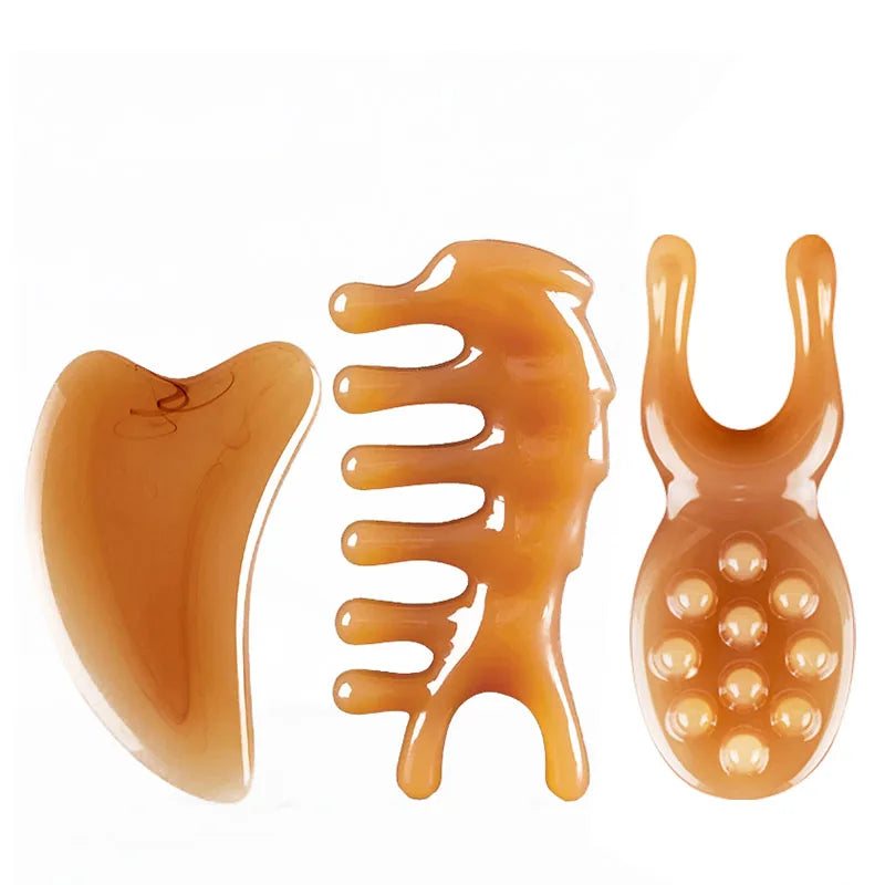 Gua Sha Massage Tool for Face & Body Sculpting | Tidesmit Body Shaping Massage Equipment 3 Pcs-B Tidesmit