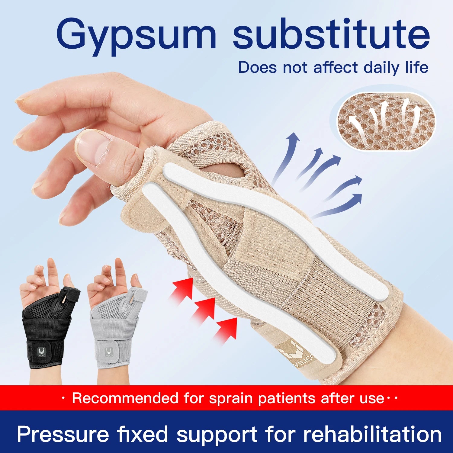 1Pc Professional Wrist Support Splint Arthritis Band Belt Carpal Tunnel Wrist Brace Sprain Prevention Wrist Protector for Fitnes
