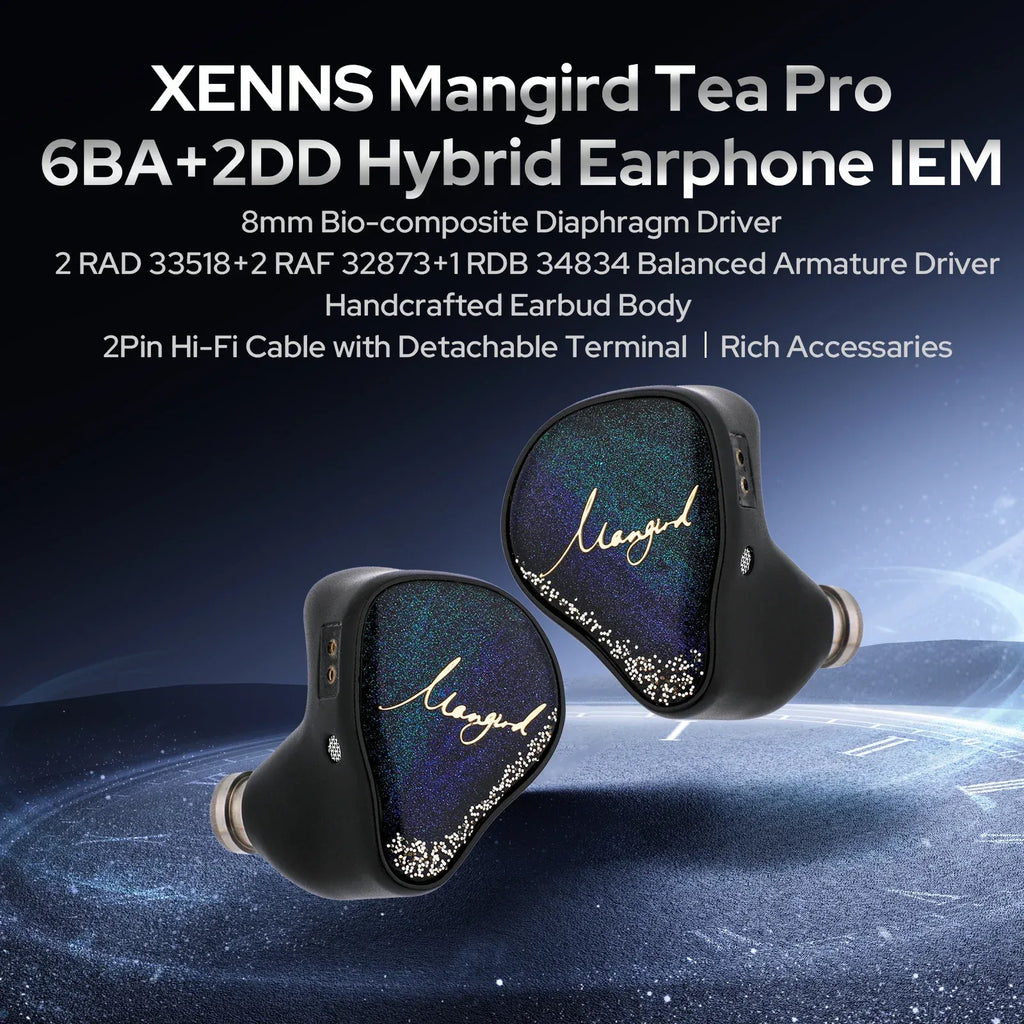 Xenns Mangird Tea Pro 8-Driver Hybrid IEM Headphones by Tidesmit Tidesmit