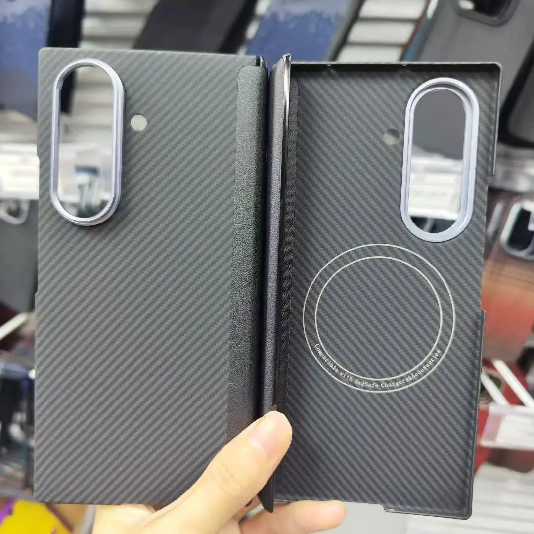 Samsung Galaxy Z TriFold Case: Carbon Fiber Slim Military-Grade Cover 600D Black Mg China Mainland Tidesmit