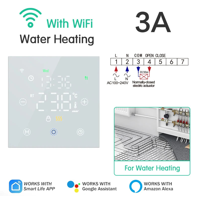 WiFi Smart Thermostat Tuya Remote Temperature Controller for Electric Floor Heating Water/Gas Boiler Yandex Google Home Alexa