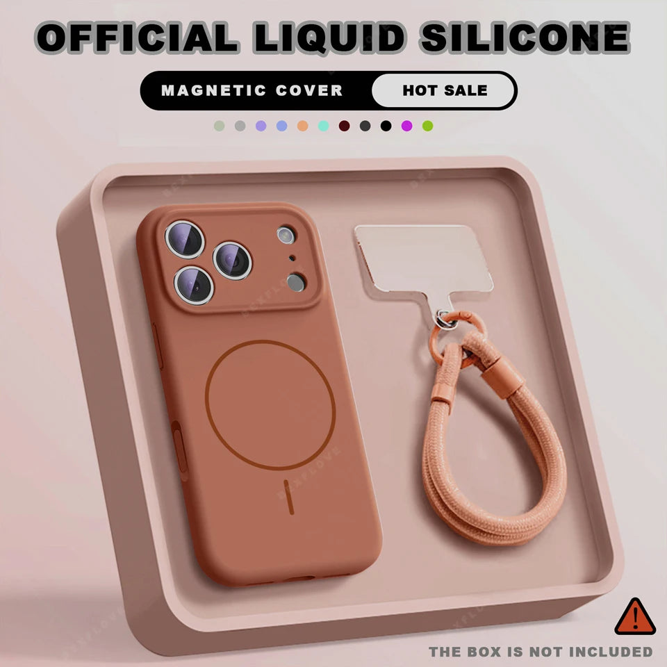 Magnetic iPhone Case with Wrist Strap – Slim Shock-Absorbing Cover Tidesmit