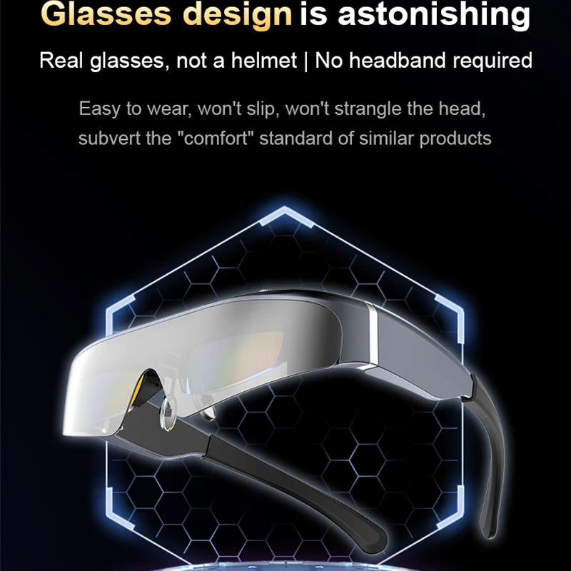 VR Headset 3D Smart Glasses | HD Spatial Display - Black Tidesmit