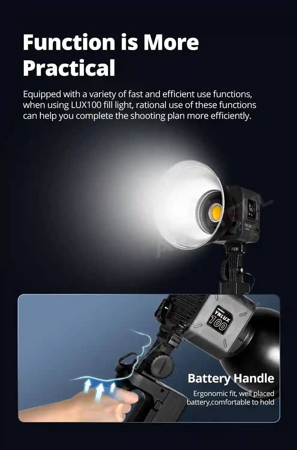 Bi-color LED Video Light: Portable Handheld Studio Lamp for Content Tidesmit