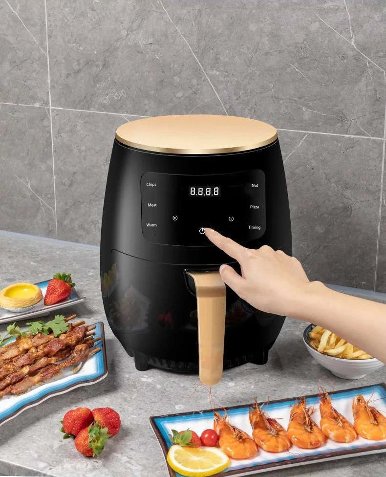 Factory Stock Hot Sale Electric 6L Multi-function Digital Control Air Fryer High-quality Non-stick Surface Household Hotel Use