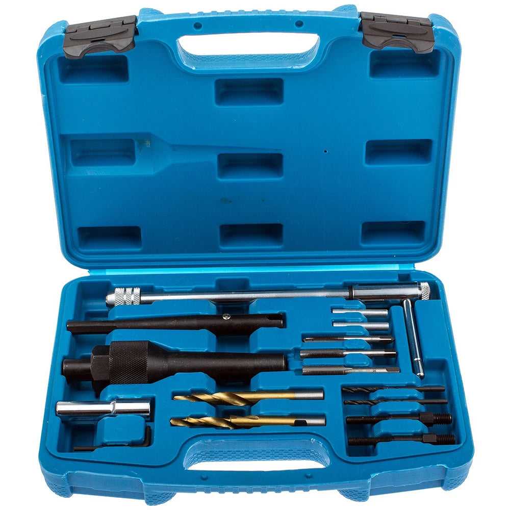 Podofo Glow Plug Removal Thread Repair Drill Wrench Tool Kit for Cylinder Heads Car Repair Glow Plug Remover Kit