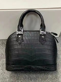 2024 New Luxury Crocodile Skin Lady's Handbag Fashion Genuine Leather Women Bag Large Capacity Shell Bag 45