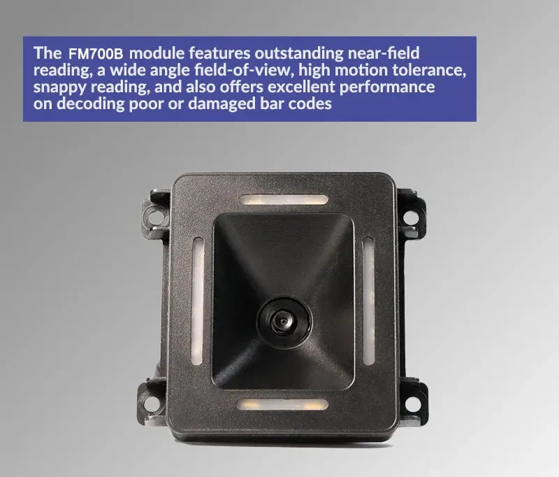 FM700B NFC reader module with front scan window and indicator LEDs