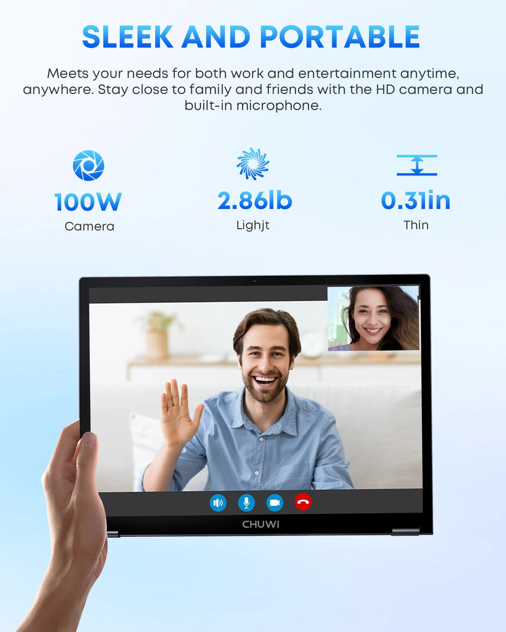 CHUWI FreeBook 2-in-1 Touch Screen Laptop Laptop 13.4'' IntelN150 16GB LPDDR5 RAM 512GB SSD FHD 2520x1680 WiFi6 BT5.2 Windows 11